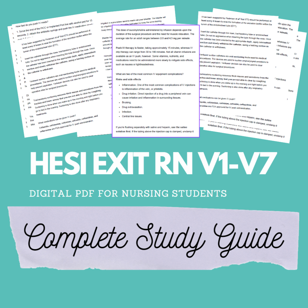 HESI EXIT v1v7 RN 2024 Study Guide